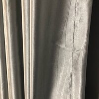 Bán vải may rèm - vải gấm bóng màu xám trắng - vải gấm chống nắng 90%