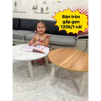 Bàn vân gỗ tròn, bàn học, bàn trà gấp gọn, bàn ăn đơn