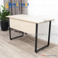 Bàn văn phòng Phát Phát chân sắt 1.2 x 0.6m, bàn gỗ MFC chân sắt làm việc văn phòng, bàn học sinh chính hãng - BSGD383