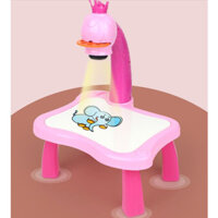 Bàn vẽ có đèn chiếu sáng thông minh có nhạc cho bé - Hồng