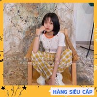 [BÁN VÌ ĐAM MÊ] Quần kẻ caro ống rộng ullzang kéo dài chân siêu hottt [S15]