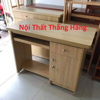 Bàn vi tính 1m có hộc tủ khóa