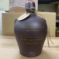 Bàn Vương chai gốm 500ml - nấu thủ công từ thóc và men lá