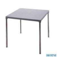 Bàn Vuông Chân Inox - Xám