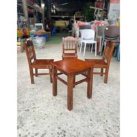 BÀN VUÔNG GỖ THẤP/GHẾ GỖ TIỆN THẤP - TỒN KHO