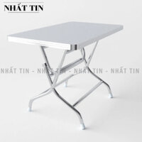Bàn vuông Inox FELIX 201 - 600*1000mm - Inox 100% - Chất lượng cao cấp - Xếp gọn tiện lợi