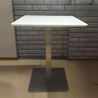 BÀN VUÔNG MẶT GỖ CHÂN INOX VUÔNG TKB25