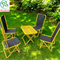 Bàn Xếp CAFE Cạnh Tròn, Bàn Gấp Gọn CÀ PHÊ sơn tĩnh điện, DÃ NGOẠI, BAN CÔNG [Bảo Long SG]