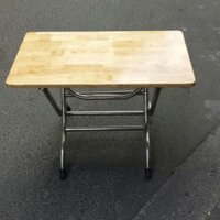 Bàn xếp gỗ chân inox 50x80 lùn