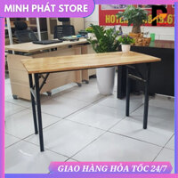 Bàn xếp gỗ ghép cao su , bàn học làm việc chân gấp gọn , đã lắp ráp sẵn - NT MINH PHÁT