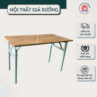 Bàn xếp gỗ ghép cao su , bàn học làm việc chân gấp gọn , đã lắp ráp sẵn - NỘI THẤT GIÁ XƯỞNG