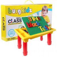 Bàn xếp hình lego cỡ lớn kèm 200 miếng ghép sáng tạo