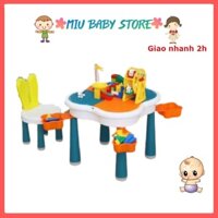 Bàn xếp hình Lego đa chức năng trẻ em, đồ chơi trí tuệ, thông minh cho bé