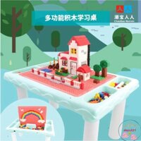 Bàn xếp hình lego đazinăng 300 chi tiết, bàn xếp hình có ngăn bỏ đồ ứng dụng cho bé, Bảo Hành 6 tháng