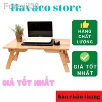 Bàn xếp học sinh mini đa năng gấp gọn chân thang gỗ thông để laptop kích cỡ 40x60x28 đẹp giá rẻ GT01