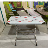 Bàn xếp ngồi cao (98x57x76) inox bàn vuông Thảo Điều