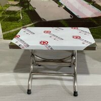 Bàn xếp ngồi thấp (78x50x55) inox vuông gấp gọn Thảo Điều cao cấp