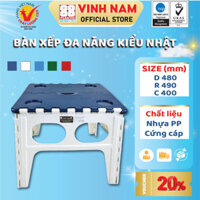Bàn Xếp Nhựa Kiểu Nhật Cao Cấp Vinh Nam Plastic (48 x 49 x 40 cm) Nhựa PP Cứng Cáp Bàn Nhựa Xếp Gọn