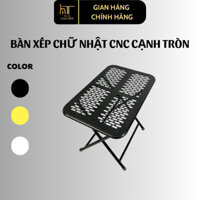 Bàn Xếp Trà Chanh Chữ Nhật CNC Cạnh Tròn Sắt, Bàn Cafe Dễ Dàng Gấp Gọn Sơn Tĩnh Điện