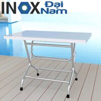 Bàn xếp vuông inox 700 x 1200 inox 304