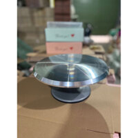 Bàn xoay inox, bàn xoay trưng bày sản phẩm, bàn xoay inox 31cm