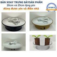 Bàn xoay trưng bày sản phẩm N1 bàn xoay Live Stream bằng điện 20 25cm