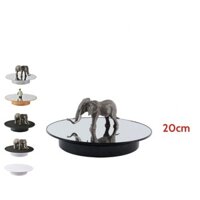 Bàn Xoay Trưng Bày Sản Phẩm/ Mô Hình, Đế Xoay Mini Chụp Hình, Pin + Điện 220V, Size 15, 20, 25, 32cm, Dùng Livestream