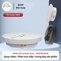 Bàn xoay trưng bày sản phẩm tải nặng 10kg [bảo hành 1 đổi 1 ] bàn xoay live stream 18-20-30-35 CM.