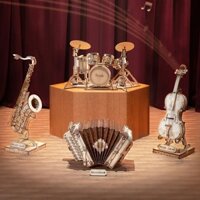 [BẢN XUẤT KHẨU TIẾNG ANH] Đồ chơi lắp ghép gỗ 3D Mô hình Nhạc cụ Robotime Music Instrument TG309 - TG411