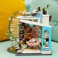 [BẢN XUẤT KHẨU TIẾNG ANH] Mô hình nhà DIY Doll House Robotime Dora's Loft DG12