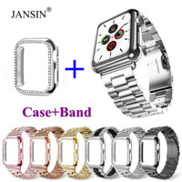 Band + Case Stainless Steel Strap 38mm 42mm Metal For Apple Watch 5 40mm 44mm Strap Series 5 4 3 2 1