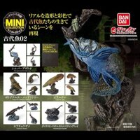 Bandai BANDAI Gashapon Sinh Học Minh Họa Sách Cá Cổ 02 Xương Khổng Lồ Lưỡi Cá Rọc Bạc Trung Quốc Cá Sò Đen Trắng Stingray