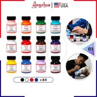 BẢNG 1 - Màu acrylic vẽ da, vải Angelus Leather Paint (Standard) - 29.5ml (1Oz)