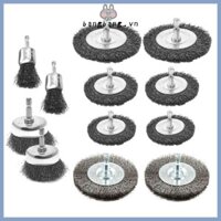 Bang 12 Chiếc Bàn Chải Dây Cho Máy Khoan Thép Thô Uốn Dây Bánh Xe Bàn Chải Chân Tròn Bàn Chải Dây Mũi Khoan Cho Tước