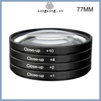 Bang 4 Miếng Macro Close Up Lens Filter + 1 + 2 + 4 + 10 Filter Kit 49mm 52mm 55mm 58mm 62mm 67mm 72mm 77mm 82mm Có sẵn