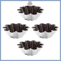 Bang 4 Trứng Tart Khuôn Nhôm Nhỏ Tart Chảo Nhỏ Cupcakes Khuôn Làm Bánh Mì