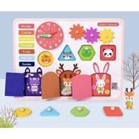 Bảng bận rộn đồng hồ busy board Montessori