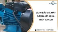 Bảng báo giá máy bơm nước 1 pha trên 50m3/h