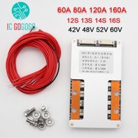 Bảng bảo vệ pin Lithium 12S 13S 14S 16S 48V 60V Cân bằng Li-ion Lifepo4 BMS 60A 80A 120A 160A cho xe điện eBike