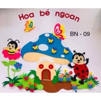Bảng bé ngoan nấm-ong-bọ chất liệu nỉ