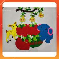 Bảng bé ngoan vải nỉ  kèm ống cắm - Decor Mầm Non 991