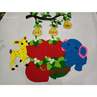 Bảng bé ngoan vải nỉ  kèm ống cắm Decor Mầm Non Khánh Chi 370