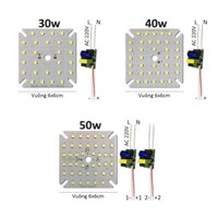 Bảng bo vỉ mạch Led 30w 40w 50w siêu sáng mắt chip Led 2835  nguồn driver AC220V MLC-30-50x - 30w S vàng nắng