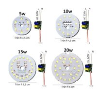 Bảng bo vỉ mạch Led 5w 10w 15w 20w siêu sáng mắt chip Led 2835 kèm nguồn driver AC220V Posson MLB5-20x - 5w S vàng nắng