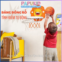 Bảng Bóng Rổ Treo Tường Tính Điểm Tự Động PAPUKID Có Âm Thanh Cổ Vũ, Thể Thao Tăng Chiều Cao Cho Bé