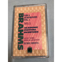 BĂNG CASSETTE - SYMPHONY NO.1 IN C MINOR OP.68 & ACADEMIC FESTIVAL OVERTURE OP.80 Nhạc trưởng ZUBIN MEHTA