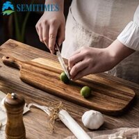 Bảng cắt gỗ nguyên khối LUNAEDGE, Đĩa phục vụ từ thiện tay cầm dài, Khay Sushi hình chữ nhật / vuông bền bỉ phong cách Nhật Bản Bảng phô mai Pizza