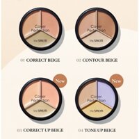 Bảng che khuyết điểm triệt sắc 3 ô đa năng The Saem Cover Perfection Triple Pot