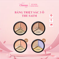 Bảng che khuyết điểm triệt sắc 3 ô đa năng The Saem Cover Perfection Triple Pot
