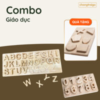 Bảng Chữ Cái, Bảng Chữ Số, Bảng Xếp Hình Đồ Chơi Gỗ Giáo Dục Xếp Gỗ Trí Tuệ, Đồ Chơi Chàng Trai Gỗ